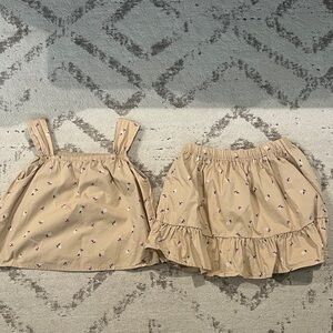 NWOT Gap Kids Tan Skirt and Top Set